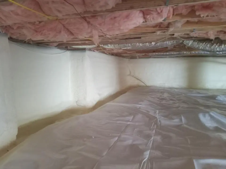 Crawl space encapsulation with closed-cell spray foam for Spray Foam Roofing in Long Beach